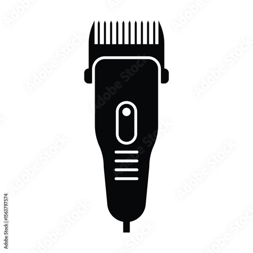 Hair trimmer vector icon and symbol design on a white background