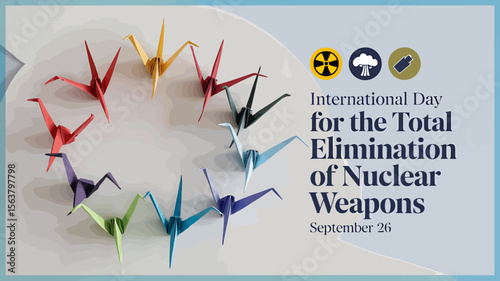 International Day For The Total Elimination of Nuclear Weapons Vector Image Illustration
