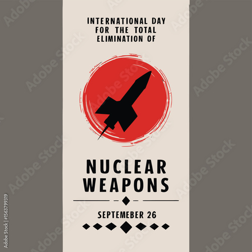 International Day For The Total Elimination of Nuclear Weapons Vector Image Illustration