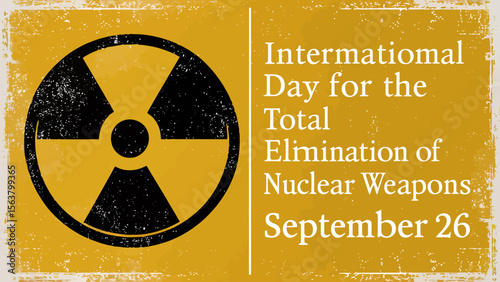 International Day For The Total Elimination of Nuclear Weapons Vector Image Illustration