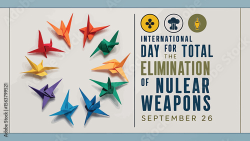 International Day For The Total Elimination of Nuclear Weapons Vector Image Illustration