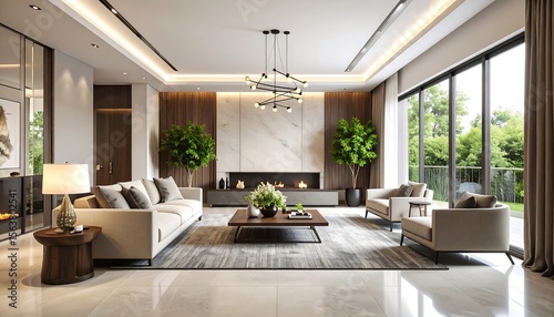 Luxurious Living Room Interior Design.