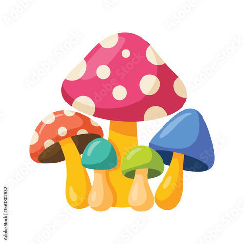 Nature mushroom graphic vector art