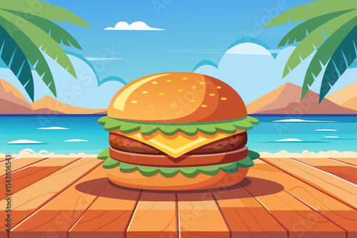 Delicious Burger on the Beachfront