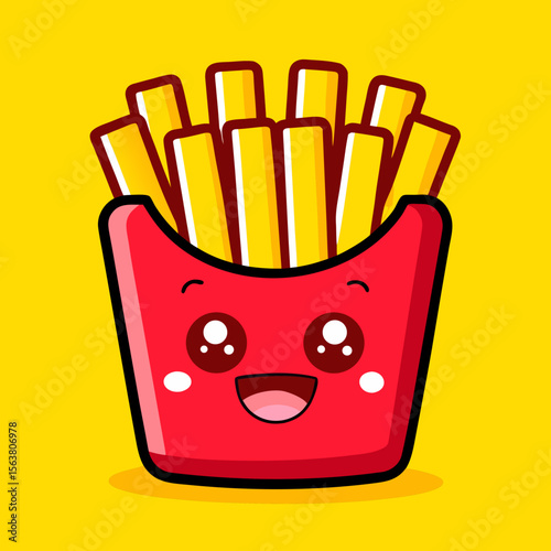Cute French Fries in a Box