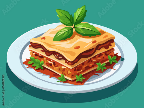 Delicious Lasagna Dish Served on a Plate