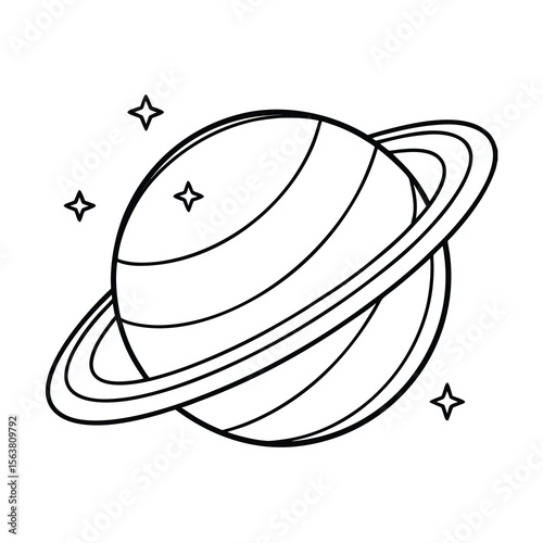 astral planet order line drawing illustration