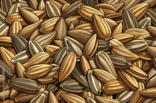 Close Up of Many Sunflower Seeds