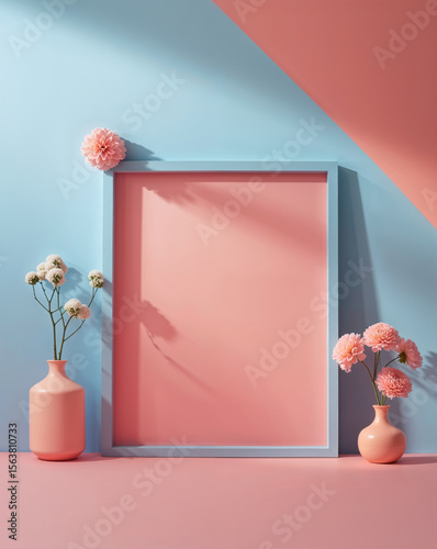 Vibrant Social Media Template with Solid Color Background and Soft Shadow
