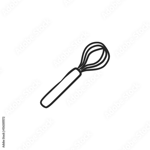Hand-Drawn Whisk, Essential Kitchen Utensil for Mixing, Beating, and Aerating Ingredients
