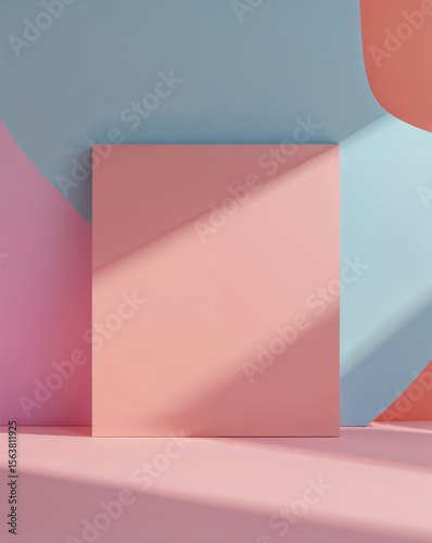 Vibrant Social Media Template with Solid Color Background and Soft Shadow