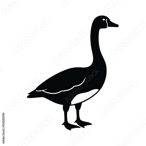 canadian goose silhouette vector