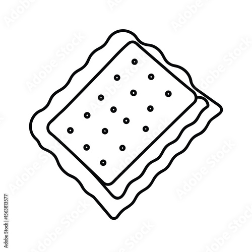 cracker minimalist snack drawing graphic