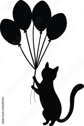 black cat with heart
