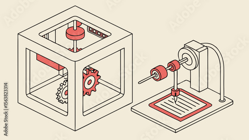 3D Printing Process: Illustration of Additive Manufacturing Technology