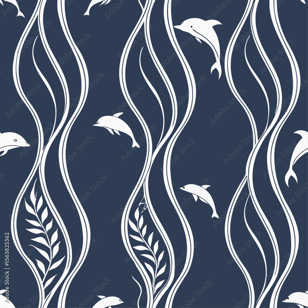 Obraz premium Beautiful traditional Japanese seamless pattern.