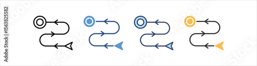 Target Icon Set Multiple Style Collection