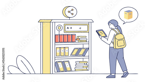 Little Free Library Illustration: Sharing Books in the Community