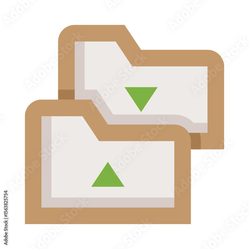 Computer Folder Flat Color Icon