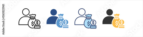 Investor Icon Set Multiple Style Collection