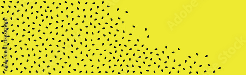 Abstract bright yellow watermelon background with seeds - Vector illustration