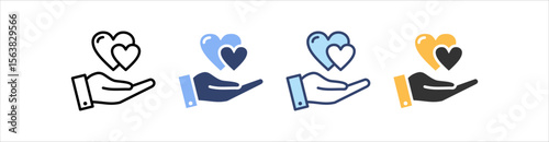 Generosity Icon Set Multiple Style Collection