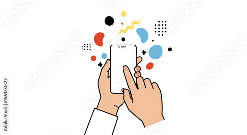 Smartphone hand touch screen mobile device design