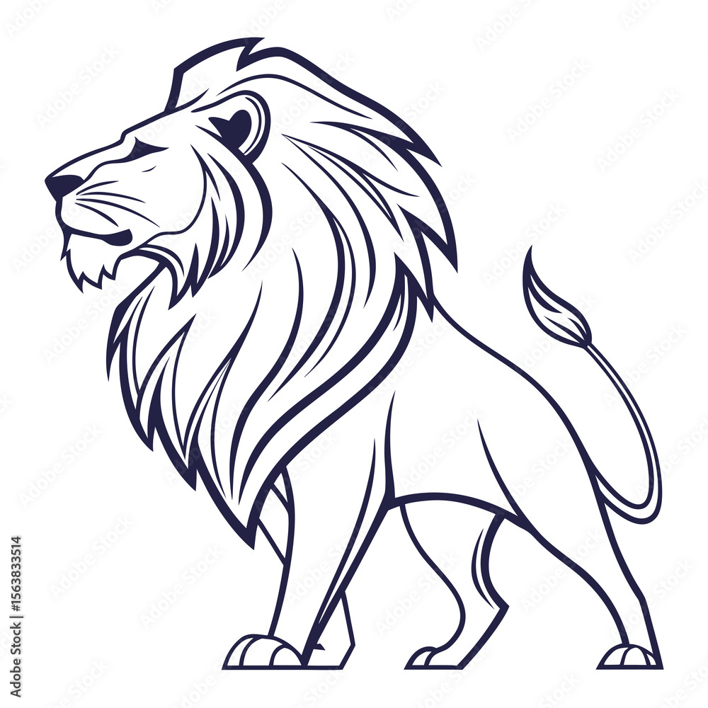 Obraz premium lion head vector