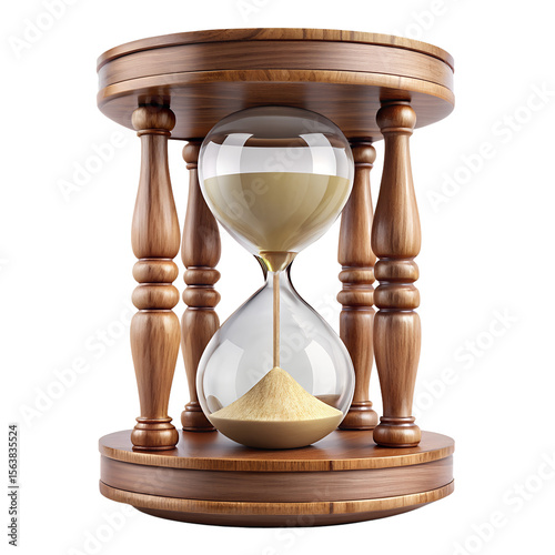hourglass on white background