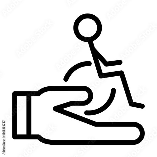 Disability living stickman design illustration icon sets