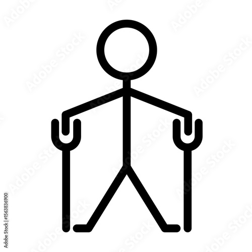 Disability living stickman design illustration icon sets