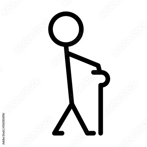 Disability living stickman design illustration icon sets