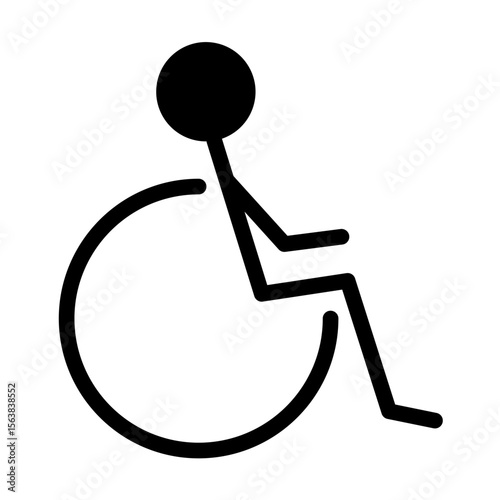 Disability living stickman design illustration icon sets