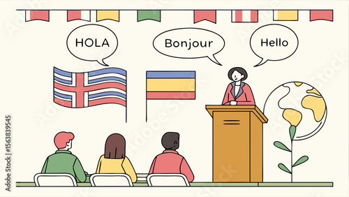 Multilingual Communication and Global Understanding Seminar Illustration