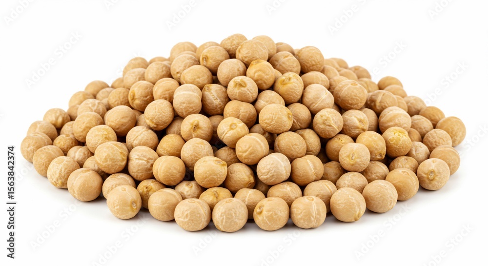 Pile of raw chickpeas isolated on white background Pile of raw chickpeas isolated on white background