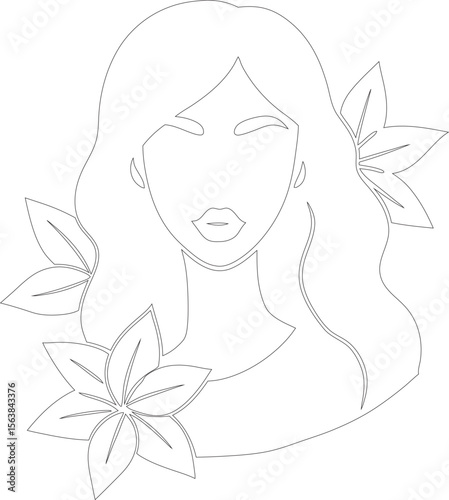 girl with flowers