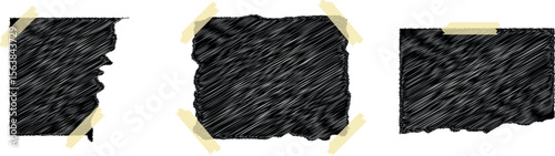 Torn and Layered Paper Design Elements – A Black Scribed Vector Bundle for Mixed Media and Graphic Projects

