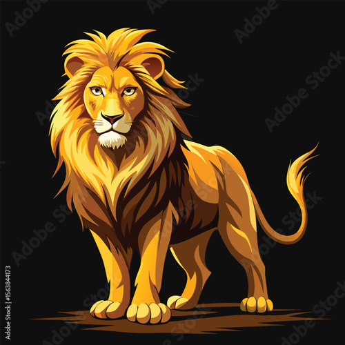  A drawing of a lion with a brown background