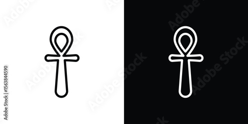 Ankh icon for website, vector design template elegant style