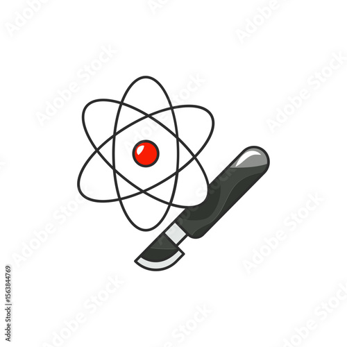 Nano Scalpel Icon, Atomic Precision Surgery Tool.