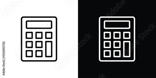 Calculator icon for website, vector design template elegant style