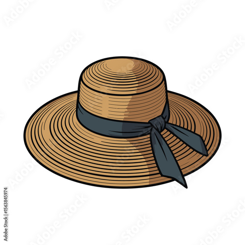 summer hat isolated on white