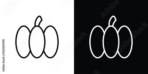 Capsicum icon for website, vector design template elegant style