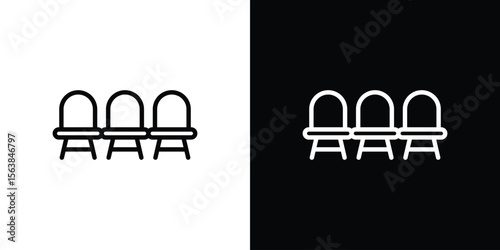 Cinema seat icon for website, vector design template elegant style
