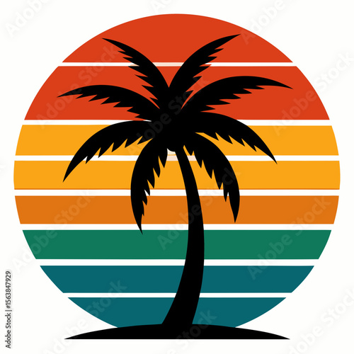tropical island with palm trees