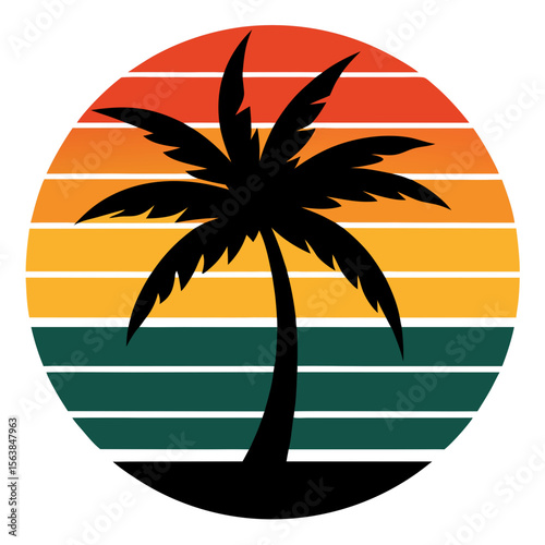 tropical island with palm trees