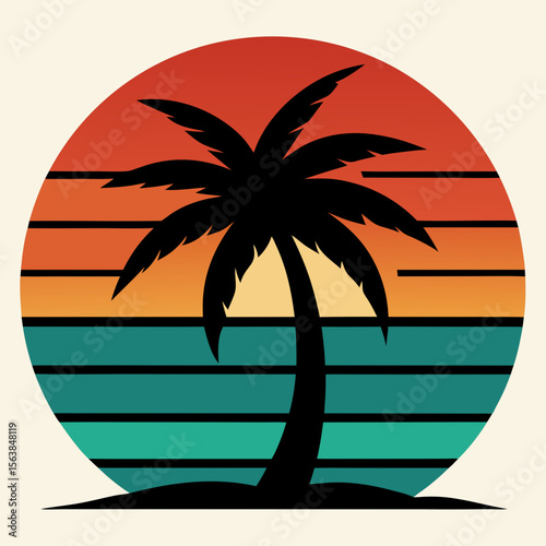 tropical island with palm trees