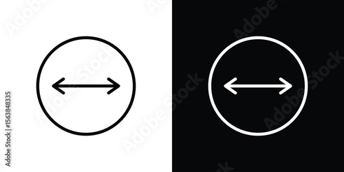 Diameter icon for website, vector design template elegant style