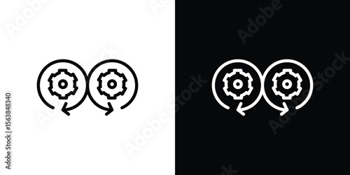 Devops icon for website, vector design template elegant style