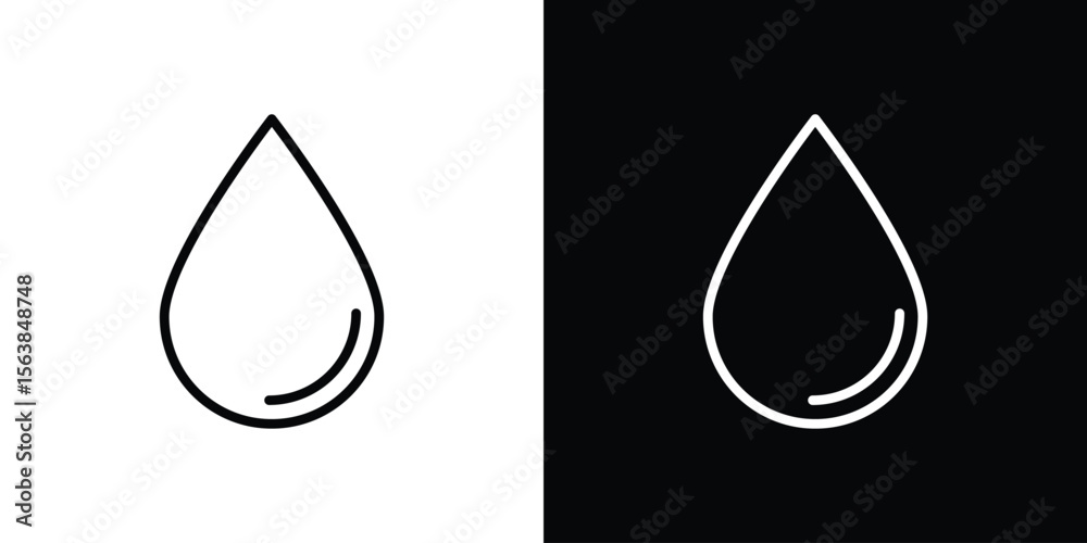 Drop icon for website, vector design template elegant style Drop icon for website, vector design template elegant style